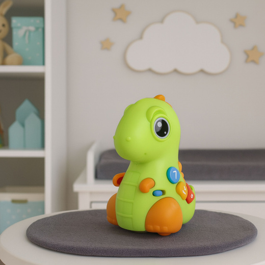 Zabawka Interaktywna Dla Malucha Dinozaur Na Kółkach Światła Dźwięki 