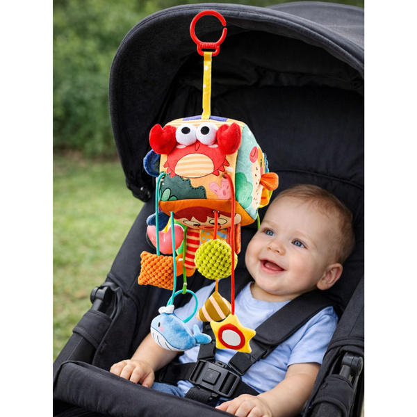 Kostka Sensoryczna Zawieszka Do Łóżeczka Zwierzęta Morskie 