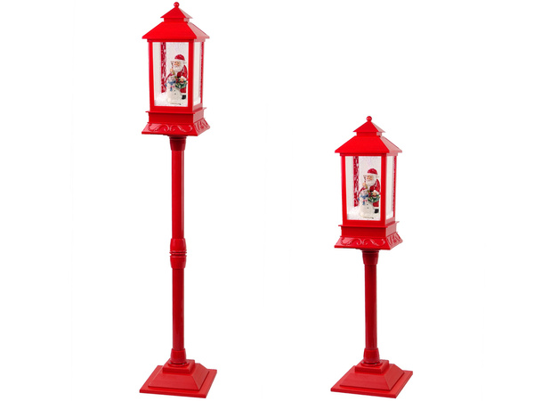 Dekoracja Świąteczna Lampa Latarnia z Mikołajem 2w1 Kolędy Światła