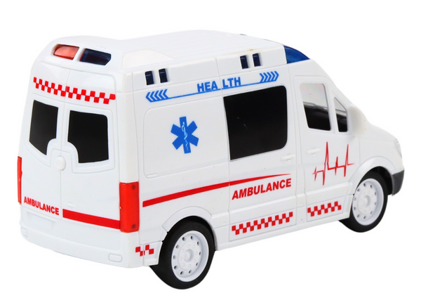 Zdalnie Sterowana Karetka Ambulans RC Światła Dźwięki Biała 