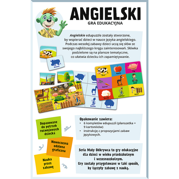 Gra dla dzieci Angielski Mały Odkrywca Trefl 02812 