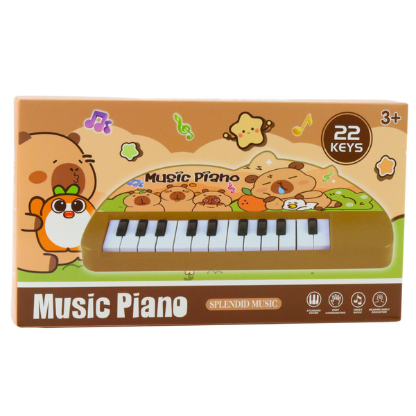 Pianinko Muzyczne Dla Dzieci Kapibara Mini Keyboard 22 Klawisze
