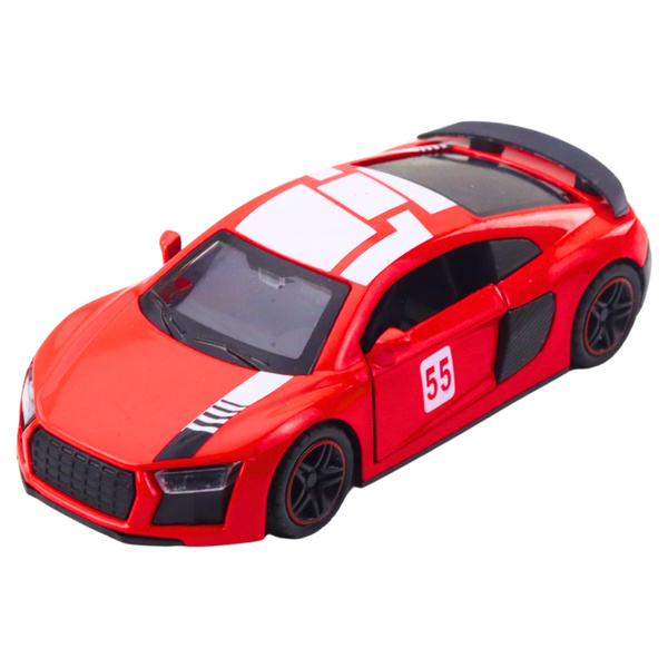 Samochód Sportowy Metalowy Napęd Pull Back Światła Dźwięki Czerwony 1:43