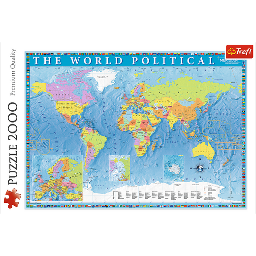 Puzzle - 2000 - Polityczna mapa świata - 27099