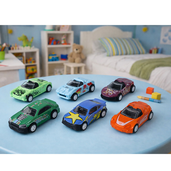 Zestaw Pojazdów Napęd Frykcyjny W Skrzynce Metal 6 ele