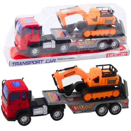 Zestaw Ciężarówka Laweta Naczepa Koparka Gąsienicowa