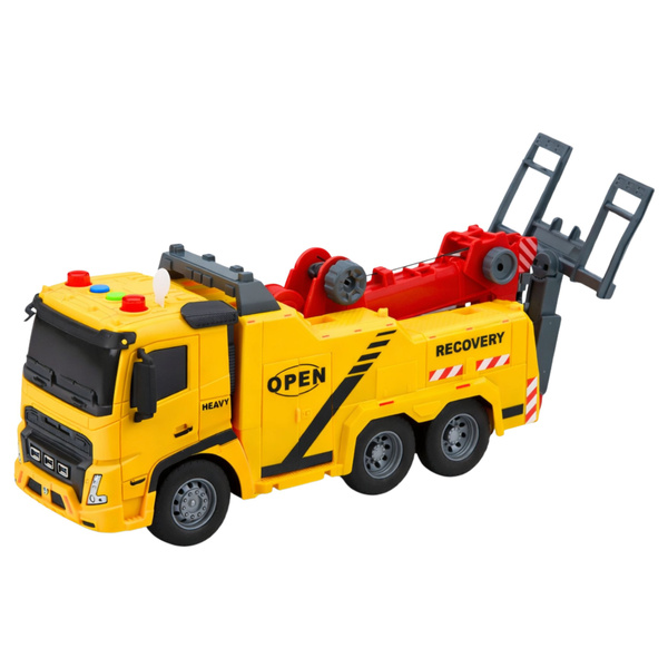 Samochód Holownik Pomoc Drogowa Hak Platforma Światła Dźwięki 1:16 