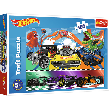 Puzzle - 100 - Pędzące samochody - Hot Wheels Trefl 16466