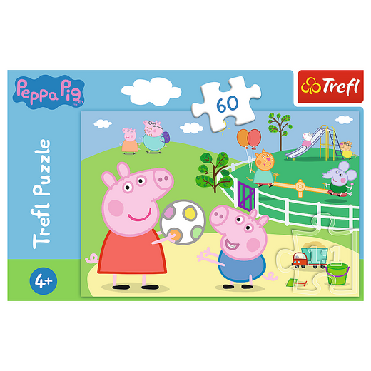 Puzzle - 60 - Zabawy w gronie przyjaciół - Świnka Peppa - Trefl 17356