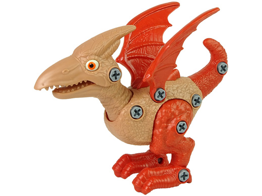 Zestaw Dinozaur Pterodaktyl z Jajkiem DIY Śrubokręt Czerwony 