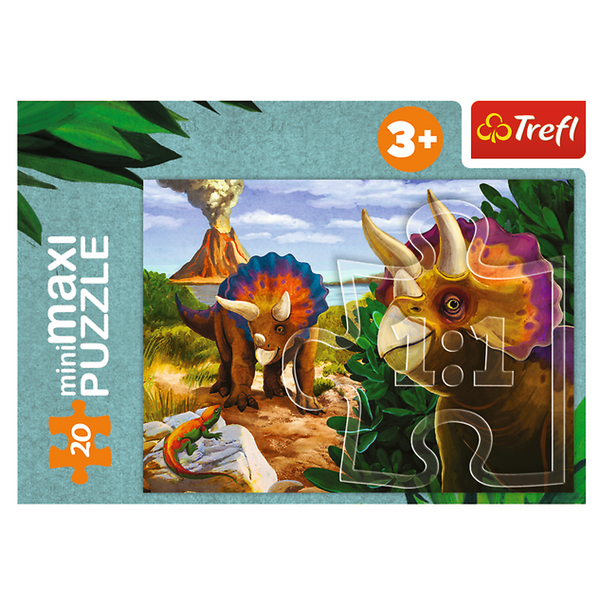 Puzzle - miniMaxi - 20 - Poznaj świat dinozaurów - Trefl 56036