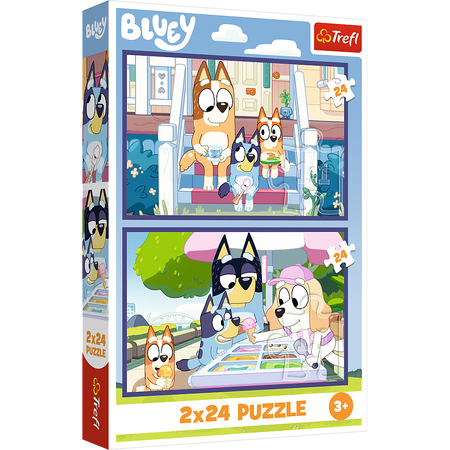 Puzzle - 2x24 - Zabawna Bluey - Trefl 34446