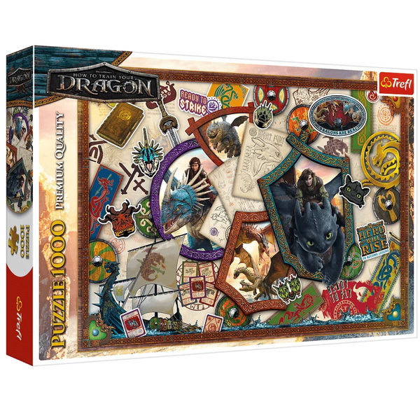 Puzzle - 1000 - Jak wytresować Smoka - Bohaterowie - Trefl 10959 