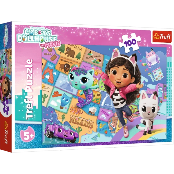Puzzle - 100 - Przyjaźń w kocim domku - Koci Domek Gabi - Trefl 16515 