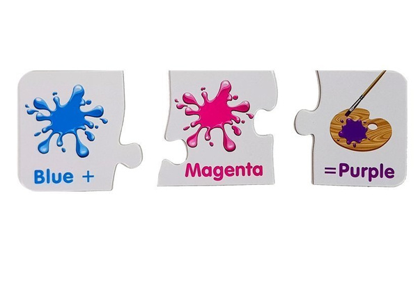 Puzzle Edukacyjne Kolory Po Angielsku 10 Połączeń 