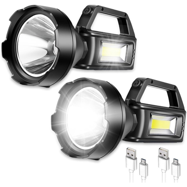 Latarka Turystyczna Robocza Reflektor LED 4 Tryby Powerbank