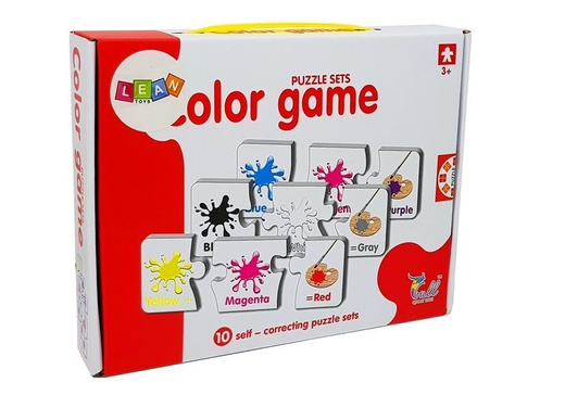 Puzzle Edukacyjne Kolory Po Angielsku 10 Połączeń 