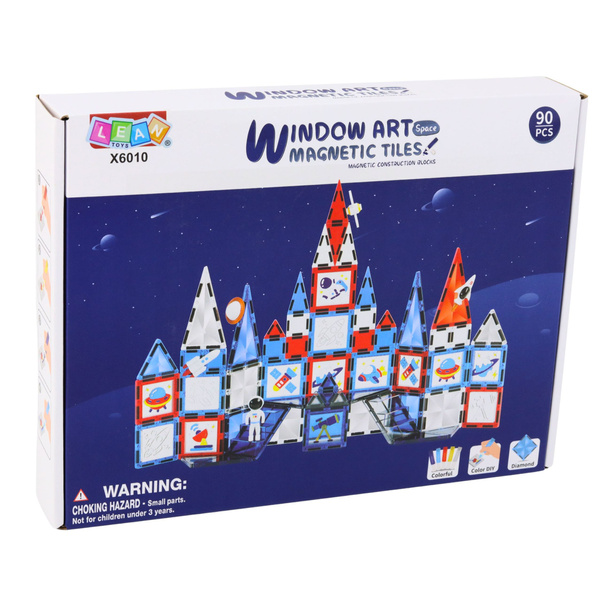 Klocki Konstrukcyjne Magnetyczne Okienka Kosmiczne 90 el.