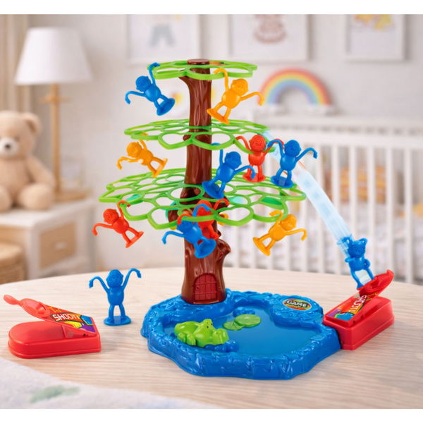 Gra Zręcznościowa Rodzinna Skaczące Małpki Drzewo Jeziorko