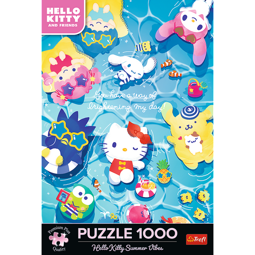 Puzzle - 1000 Premium Plus - Hello Kitty Letni relaks Trefl  12067