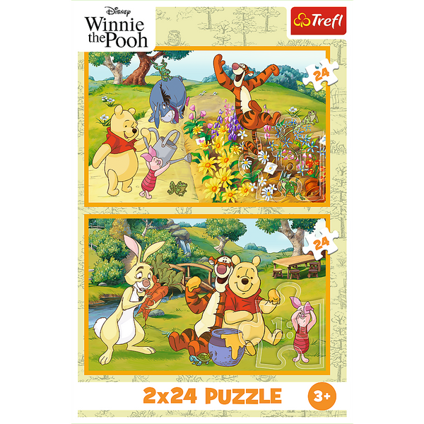 Puzzle - 2x24 - Dzień w ogrodzie - Disney Winnie the Pooh Trefl 34436