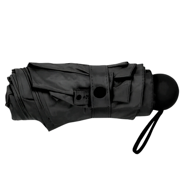 Parasolka Kieszonkowa Składana z Ochroną UV UPF 50+ Etui Czarna 90 cm
