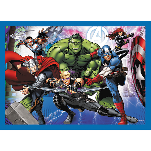 Puzzle - 4w1 (25, 48, 50, 70) - Odważni Avengersi - Trefl 34386