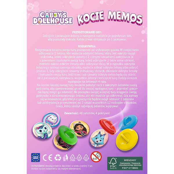 Gra podróżna Kocie memos Koci Domek Gabi Trefl 02688 