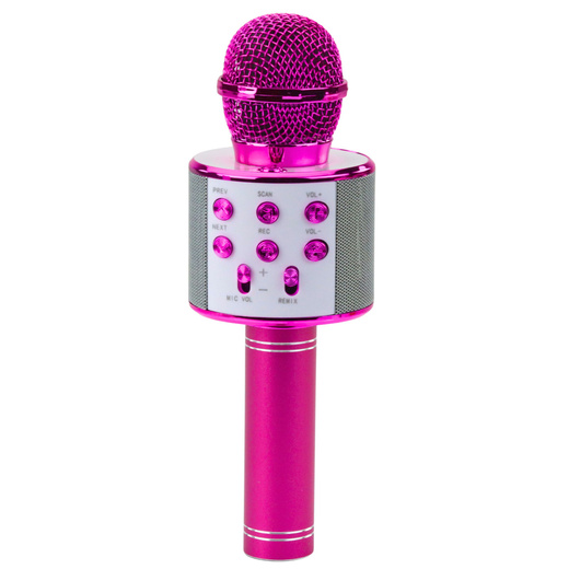 Mikrofon Bezprzewodowy Karaoke Z Głośnikiem Bluetooth Różowy