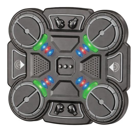 Interaktywna Tarcza Bokserska Muzyczna Światła LED 3 Poziomy Czarna