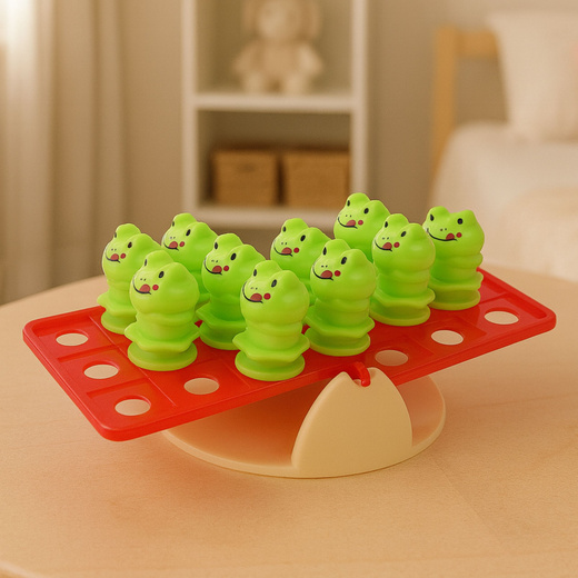 Gra Zręcznościowa Edukacyjna  Dla Dzieci Balansujące Żabki   