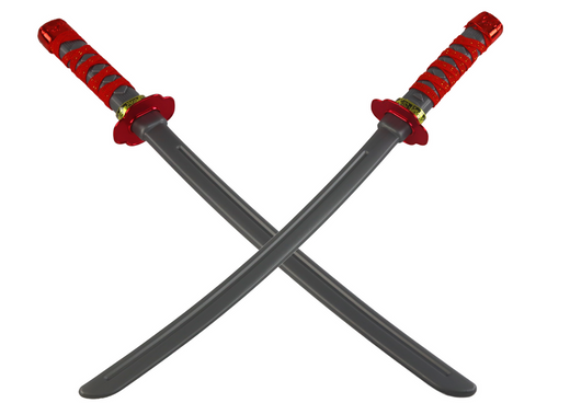 Zestaw Wojownika Ninja Maska Miecze Sztylety Czerwone Zdobienia