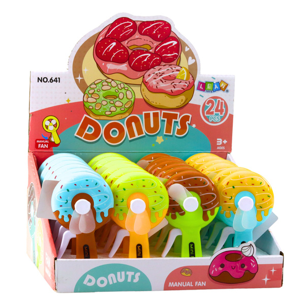 Wentylator Ręczny Mini Wiatraczek Pączek Donut Dla Dzieci  4 Wzory