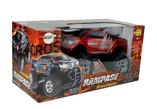 Ogromny Jeep Rampage R/C Czerwony MONSTER TRUCK 