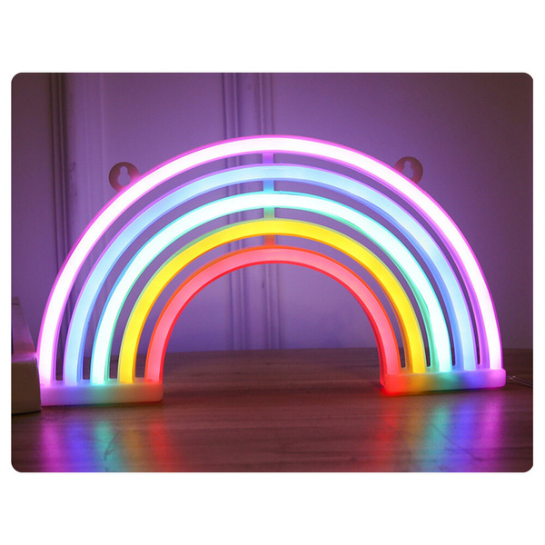 Lampka Dekoracyjna Nocna Neonowa Tęcza LED Na Baterie  