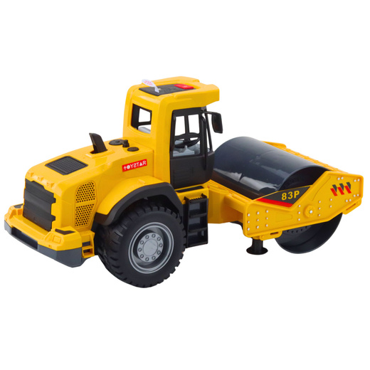 Walec Budowlany Drogowy Skrętny Walec Światła Dźwięki Żółty 