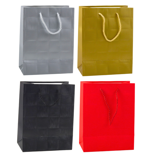Torba Prezentowa Kwadraty Strukturalne Elegancka  23 x 18 x 10 cm