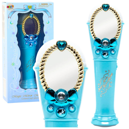 Magiczne Lustro Z Mikrofonem USB MP3 Światła Dźwięki Niebieski