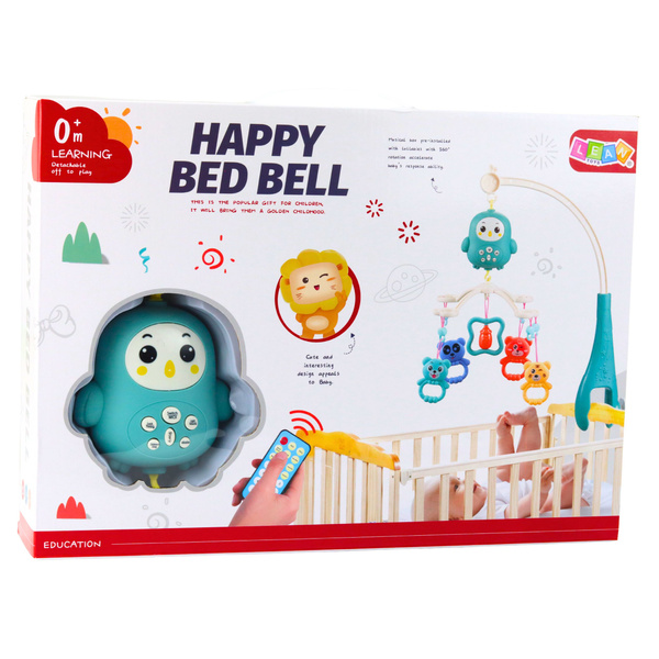 Karuzela Do Łóżeczka Pozytywka Z Lampką Grzechotki Misie Niebieska