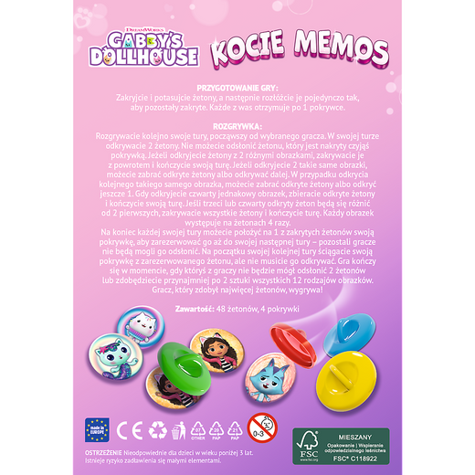 Gra podróżna Kocie memos Koci Domek Gabi Trefl 02688 