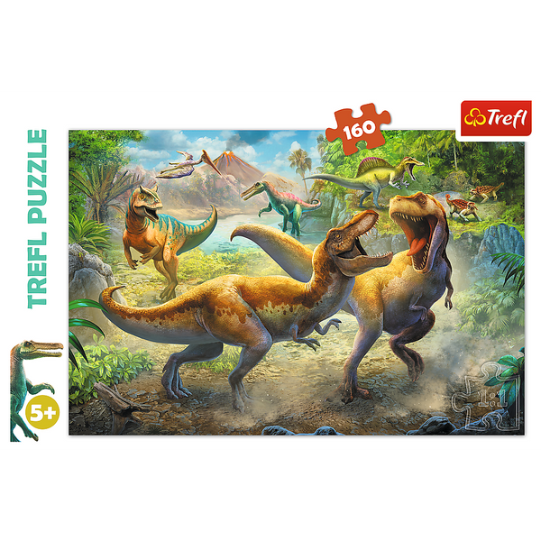 Puzzle - 160 - Walczące Tyranozaury - Trefl 15360