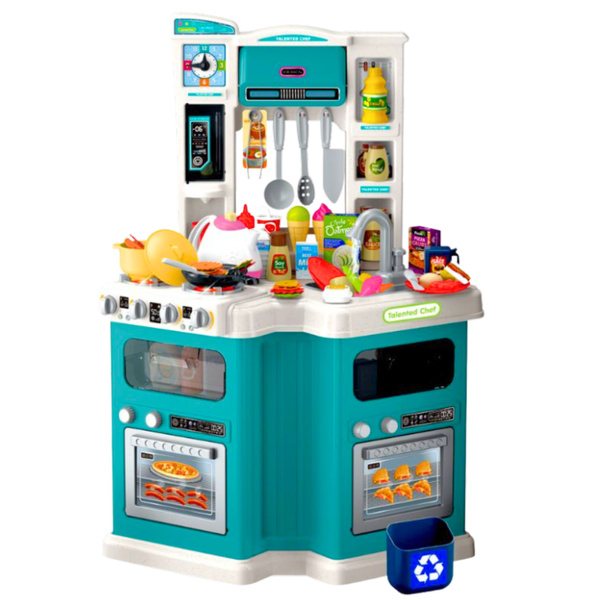 Duża Kuchnia Dla Dzieci Home Chef Dźwięki Gotowania Akcesoria 109 el.
