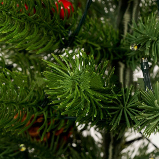 Choinka Ozdobna Dekoracyjna Sztuczna Czerwona Jarzębina Lampki LED 60 x 20 cm