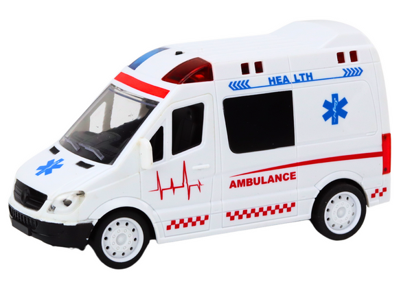 Zdalnie Sterowana Karetka Ambulans RC Światła Dźwięki Biała 