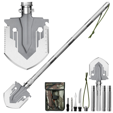 Saperka Wojskowa 16w1 Narzędzia Taktyczne Survivalowe Nóż Krzesiwo Tasak