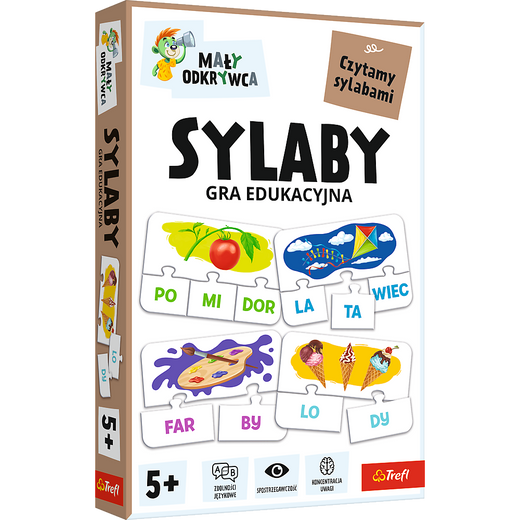 Gra dla dzieci Sylaby Mały Odkrywca Trefl 02813