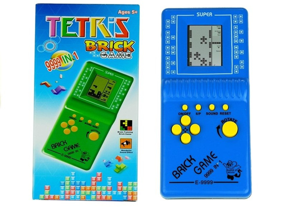 Gra Elektroniczna Tetris Kieszonkowa Niebieska 