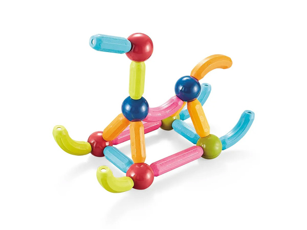 Klocki Magnetyczne Kolorowe Edukacyjne 64 Elementy XL