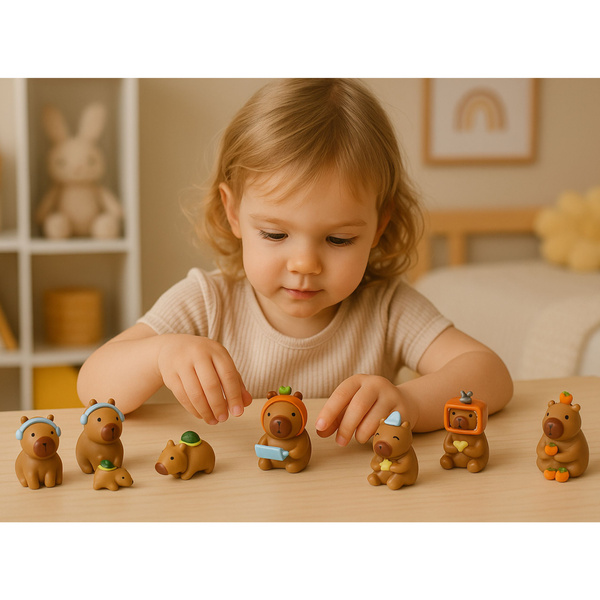 Figurka Niespodzianka Kapibara Zabawka Kolekcja Blind Box Mix