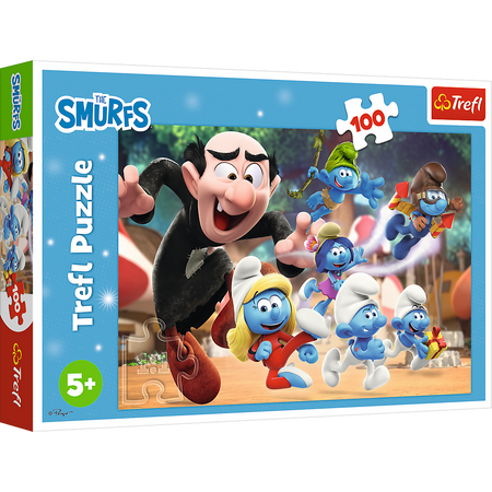 Puzzle - 100 - Nauki Papy Smerfa - Smerfy - Trefl 16481
